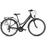 Trekingový bicykel Kross Trans 1.0 28" čierno-sivý lesklý 17"